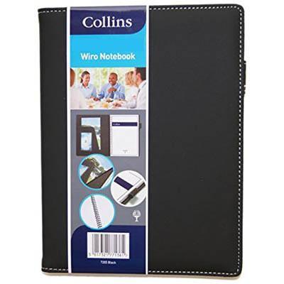 Collins Platinum Genuine Leather Holder With Notepad Black 6299NP - SuperOffice