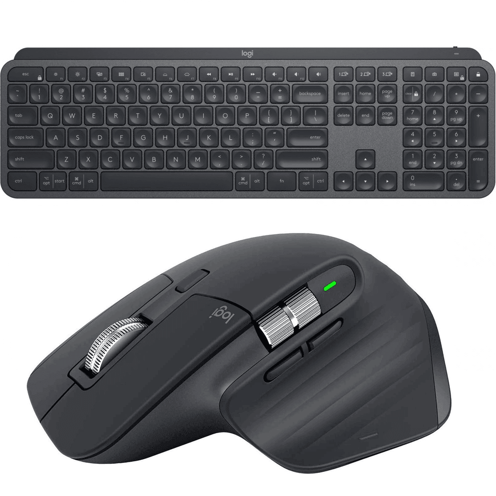 Logitech MX Mechanical Wireless Keyboard & MX Master 3S Mouse Set (Tactile  Quiet Switches, Black)