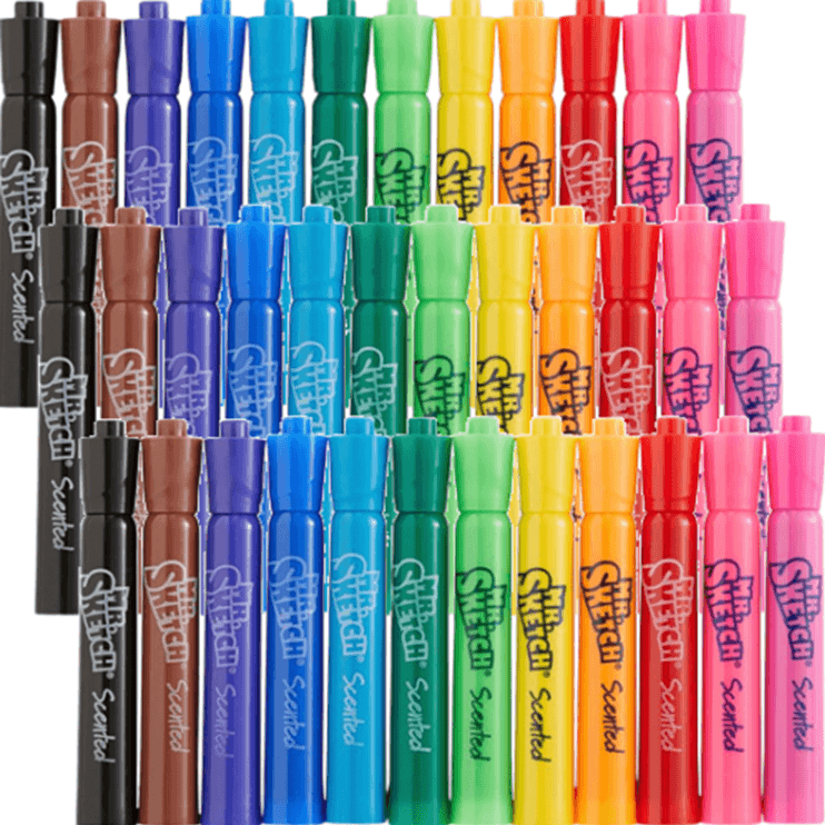 Mr Sketch 36 Scented Markers Assorted Colours Pack Box SuperOffice