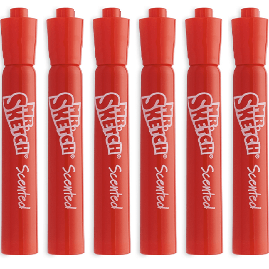 Mr Sketch Scented Markers Cherry Red Pack 6 SuperOffice
