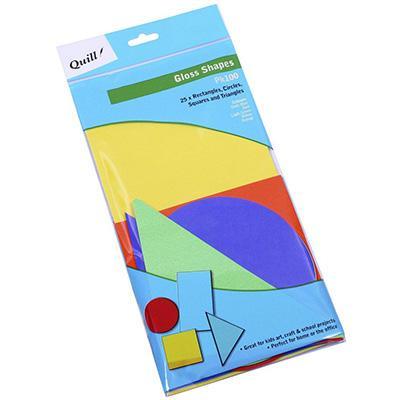 Quill Poster Board Gloss Shapes 5Mm Assorted Pack 100 100852007 - SuperOffice