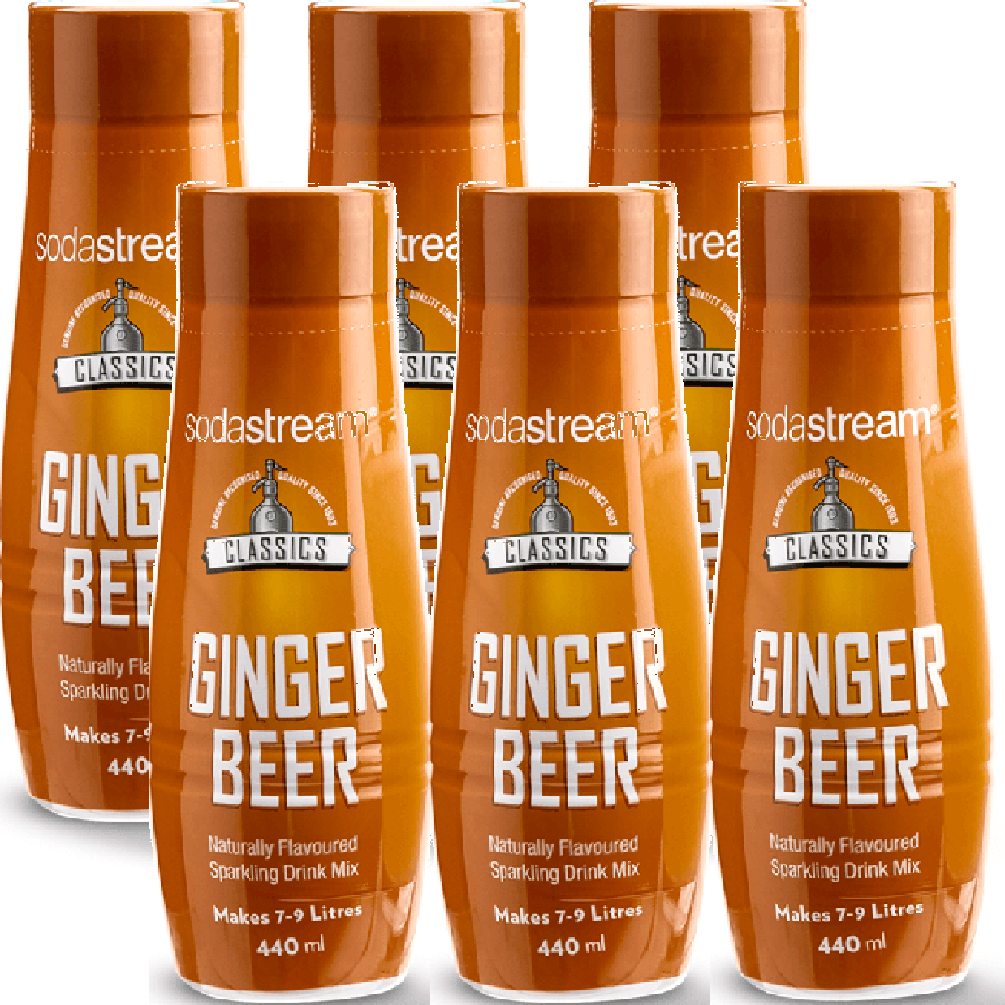 SodaStream Ginger Beer Syrup Soda Mix 440mL Pack 6 BULK SuperOffice