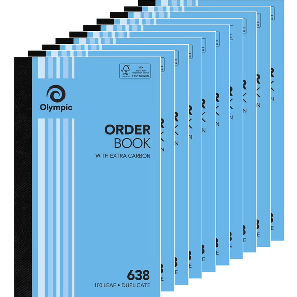 10 Pack Olympic 638 Duplicate Order Book Carbon 100 Leaf Bulk 142794 (10 Pack) - 638 - SuperOffice
