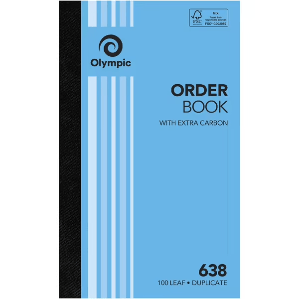 10 Pack Olympic 638 Duplicate Order Book Carbon 100 Leaf Bulk 142794 (10 Pack) - 638 - SuperOffice