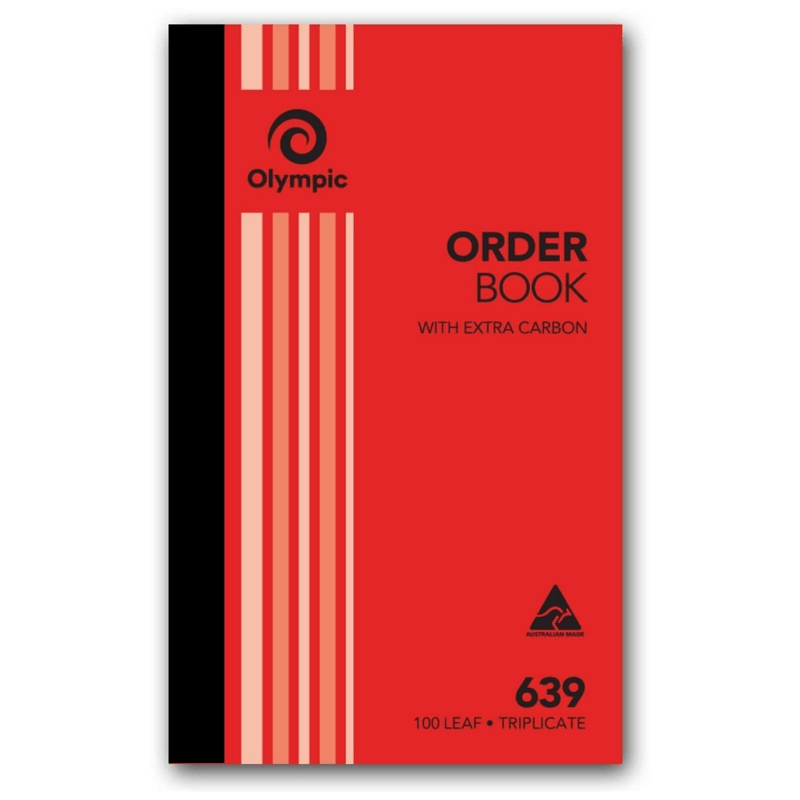 10 Pack Olympic 639 Triplicate Order Book Carbon 100 Leaf Bulk 142796 (10 Pack) - 639 - SuperOffice