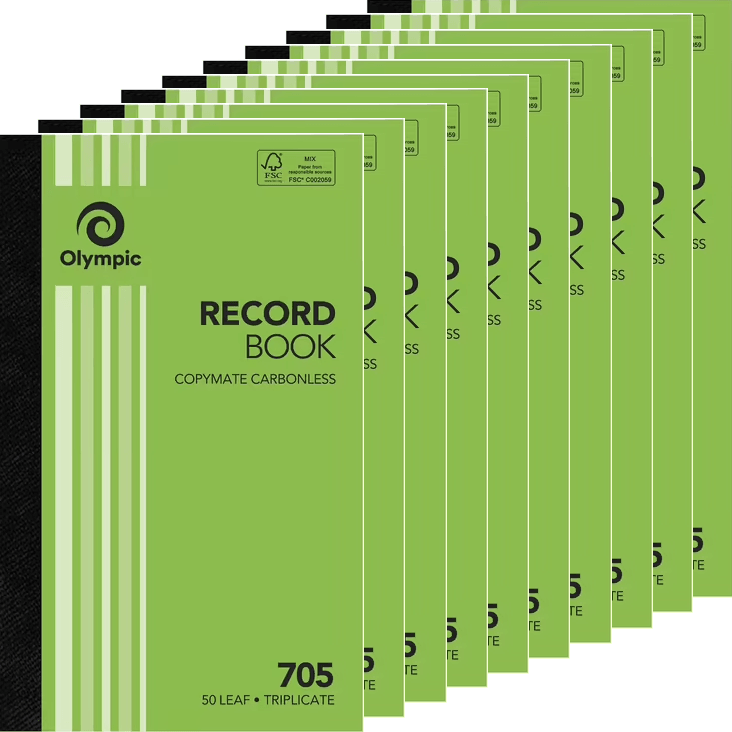 Olympic 705 Triplicate Carbonless Record Book 50 Leaf | SuperOffice