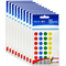 10 Pack Quikstik Label Circle Round 11mm Assorted Colours Pack 245 80424CPMLT (10 Packs) - SuperOffice