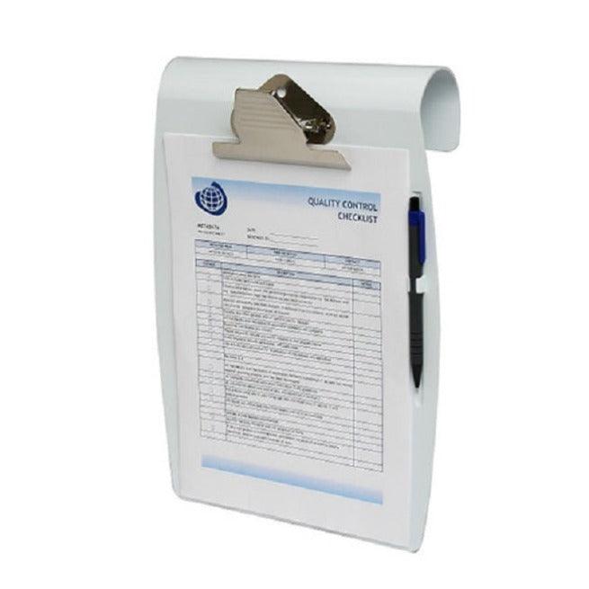 6 Marbig Hang-It Clipboards A4 White Hanging 4420008 (6 Pack) - SuperOffice