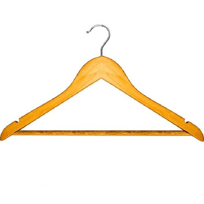 Compass Classic Wood Budget Hook Clothes Coat Hanger Pack 100 Bulk 59123 (100 Pack) - SuperOffice