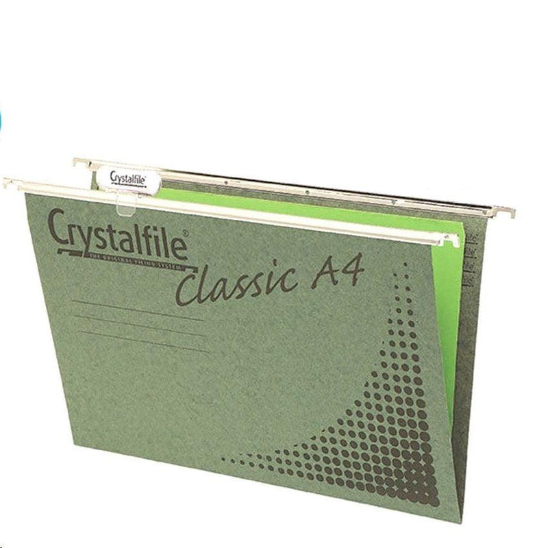 Crystalfile Suspension Files Classic A4 Green Box 50 111280CY - SuperOffice