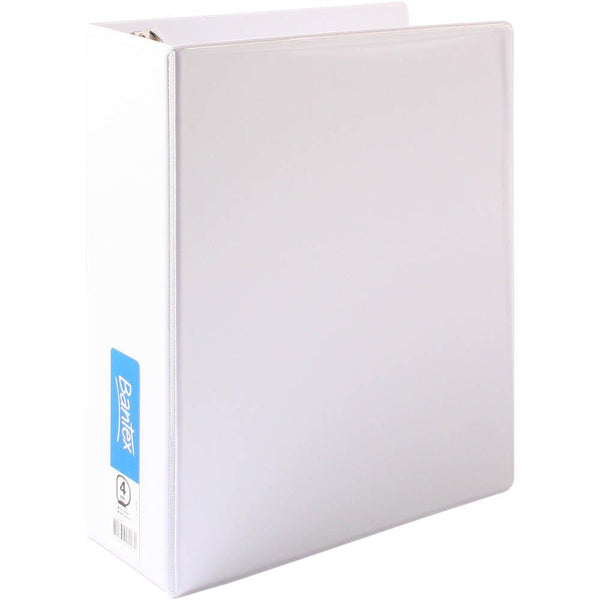 10x Bantex Insert Ring Binder 4D 65mm A4 White 100851644 (10 Box) - SuperOffice