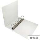 10x Bantex Insert Ring Binder 4D 65mm A4 White 100851644 (10 Box) - SuperOffice
