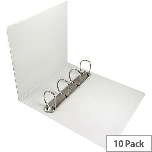 10x Bantex Insert Ring Binder 4D 65mm A4 White 100851644 (10 Box) - SuperOffice