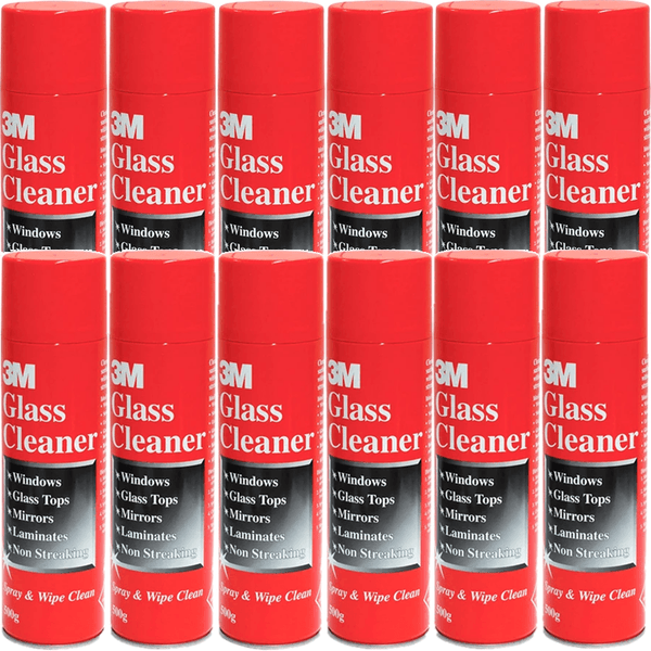 12 Pack 3M Glass And Laminate Cleaner Spray Can 500G BULK AN010558409 (12 Pack) - SuperOffice