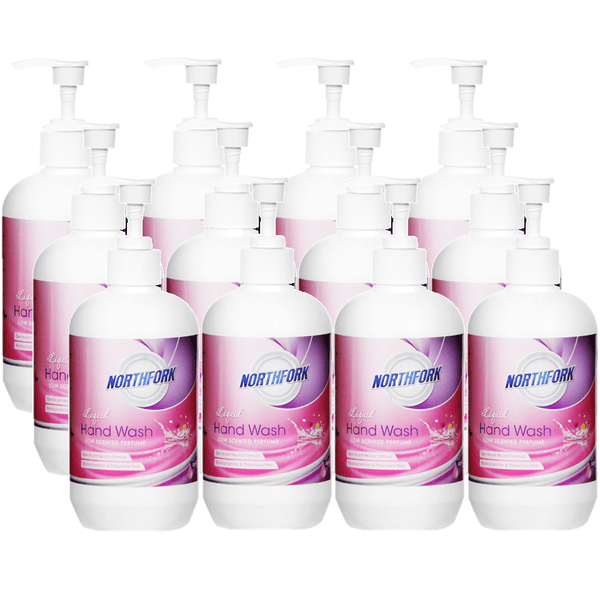 12 Pack Northfork Liquid Handwash Hand Wash 500mL Pink Pump Bottle 635010300 (12 Pack) - SuperOffice