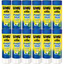 12 Pack UHU Magic Blue Glue Stick 40G Dries Clear Stic 33-00098 (12 Pack) - SuperOffice