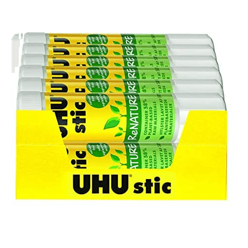 12 Pack UHU ReNature Glue Stick 40G Sticks Plant Based Bulk 33-000047 (12 Pack) - SuperOffice