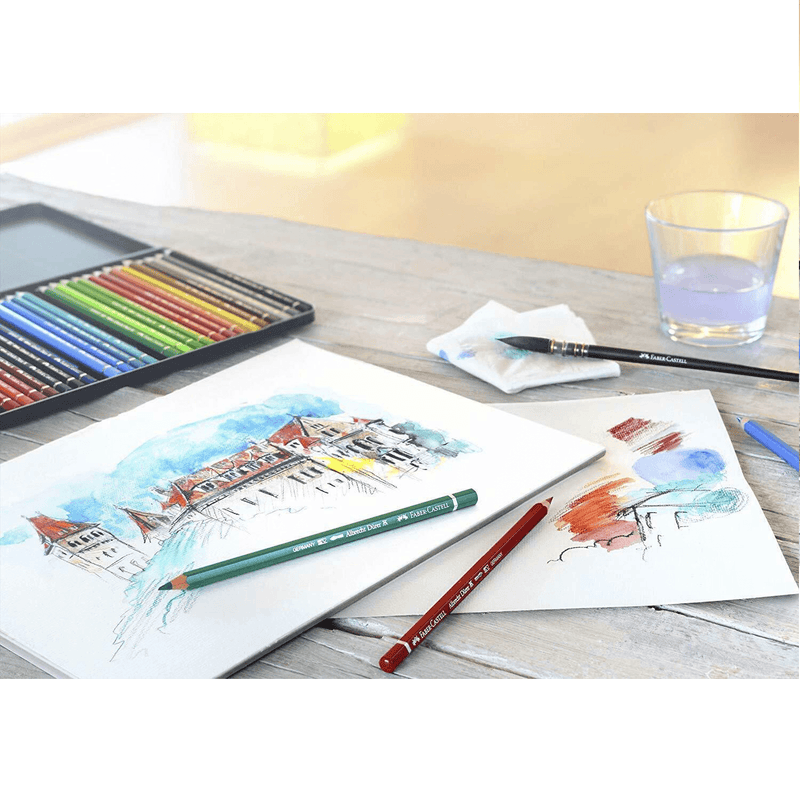 120 Faber-Castell Watercolour Albrecht Durer Colour Pencils Wooden Case 117513 - SuperOffice