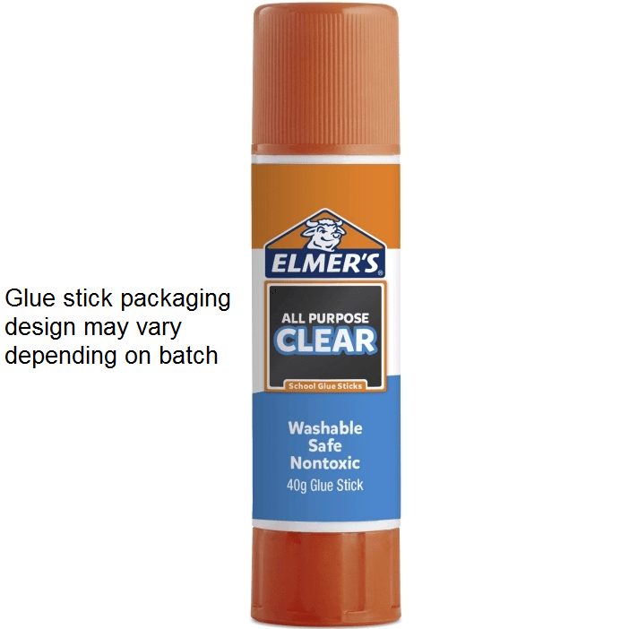 12x Elmers All Purpose School Glue Stick Clear 40G 6020210002 (12 Pack) CLEAR - SuperOffice