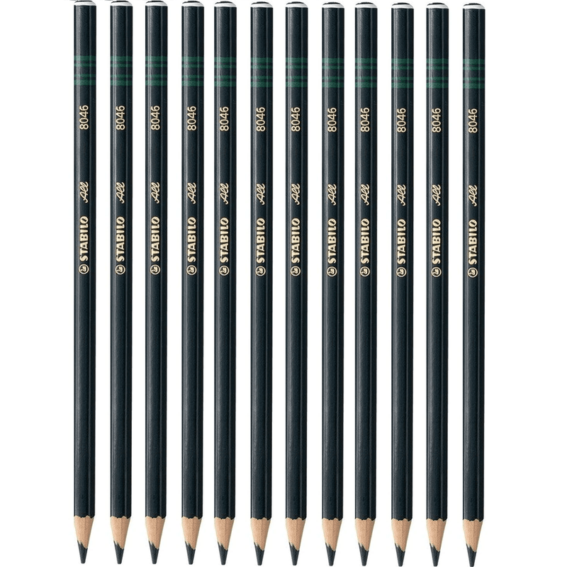 12x Stabilo 8046 All Pencil Black 0080460 (12 Pack) - SuperOffice