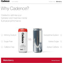 Cadence Electrolyte Sport Hydration Sparkling Drink Melonberry 330ml Cans 12 Pack