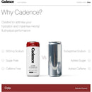 Cadence Electrolyte Sport Hydration Sparkling Drink Cola 330ml Cans 12 Pack