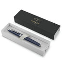 Parker IM Fountain Pen Blue Lacquer Chrome Trim Medium Nib Gift Box