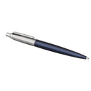 Parker Jotter Ballpoint Pen Royal Blue Chrome Trim Medium Tip Blue Ink