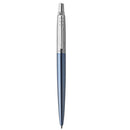 Parker Jotter Ballpoint Pen Waterloo Blue Chrome Trim Medium Tip Blue Ink