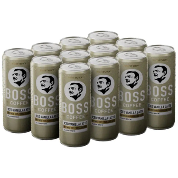 Suntory Boss Coffee Iced Vanilla Latte 237mL 12 Cans | SuperOffice