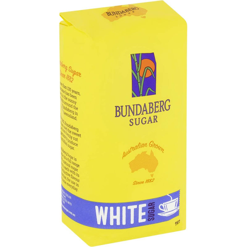 Bundaberg White Sugar 2Kg Bag Bulk Tea Coffee BULK Pack 6