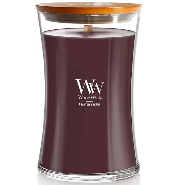 WoodWick Phantom Cherry Large Candle Crackles As It Burns 610G Hourglass
