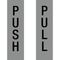 2 Pack Apli Pull Push Self Adhesive Sign Silver Sticker Decal 900419 & 900418 - SuperOffice