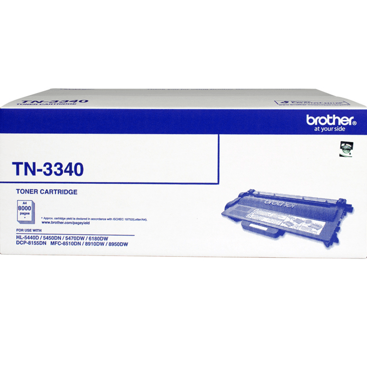 2 Pack Brother TN-3340 Toner Ink Cartridge Black Genuine TN3340 TN-3340 (2 Pack) - SuperOffice