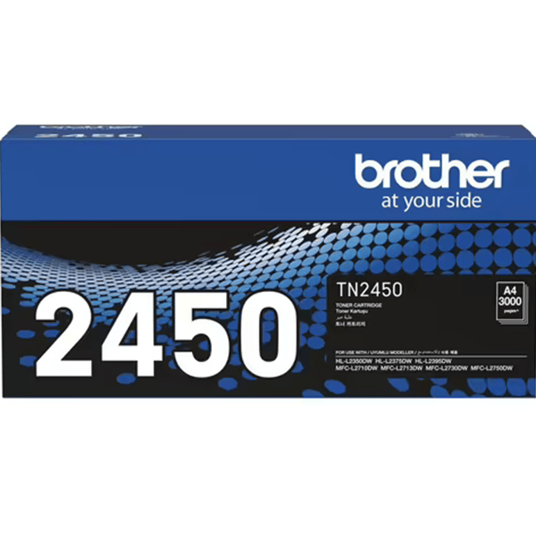 2 Pack Brother TN2450 Toner Ink Cartridge High Yield Genuine TN-2450 TN-2450 (2 Pack) - SuperOffice