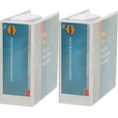 2 Pack Marbig Titan Ring Binder Folder 3D 89mm A4 White High 600 Sheet Capacity 5550608 (2 Pack) - SuperOffice