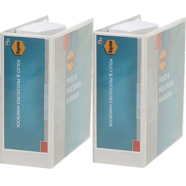 2 Pack Marbig Titan Ring Binder Folder 3D 89mm A4 White High 600 Sheet Capacity 5550608 (2 Pack) - SuperOffice