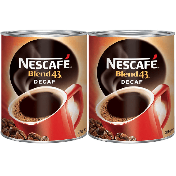 2 Pack Nescafe Blend 43 Decaf Instant Coffee 375g Decaffinated 102347 - SuperOffice