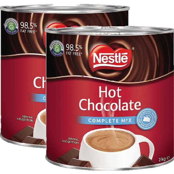 2 Pack Nestle Instant Hot Chocolate Complete Mix 2kg Can 12086132 (2 Pack) - SuperOffice
