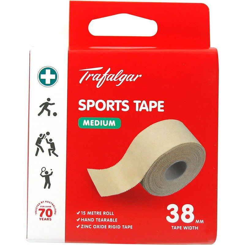 2 Pack Trafalgar Sports Strapping Fabric Tape Medium 38mmx15m 101458 (2 Pack) - SuperOffice