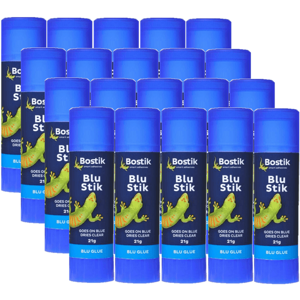20 Pack Bostik Blue Glue Sticks 35g (20 Pack) 30840737 - SuperOffice