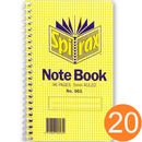 20 Pack Spirax 561 Notebook Spiral Bound Side Opening 96 Page Pocket Size 147x87mm 56047 (20 Pack) - SuperOffice