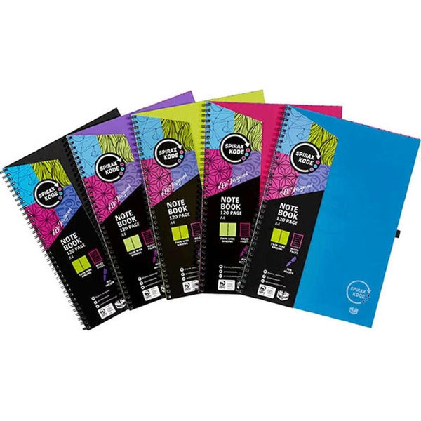Spirax 512 Kode Hard Cover Notebook 160 Page A4 Assorted Pack 25 56512KODE (25 Pack) - SuperOffice