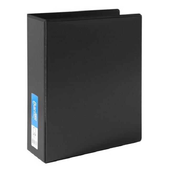 Bantex Insert Lever Arch File Folder 70mm A4 Black Box 10 100851651 (10 Pack) - SuperOffice