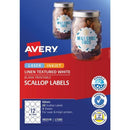 Avery 982518 L7283 Labels Textured Scallop White Pack 60 982518 - SuperOffice