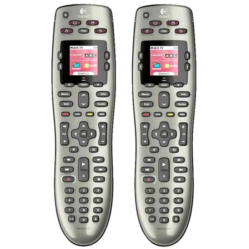 2x Logitech Harmony Universal Remote 650 Color-Screen TV Television 915-000173 (2 Pack) - SuperOffice