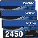 3 Pack Brother TN2450 Toner Ink Cartridge High Yield Genuine TN-2450 BULK TN-2450 (3 Pack) - SuperOffice