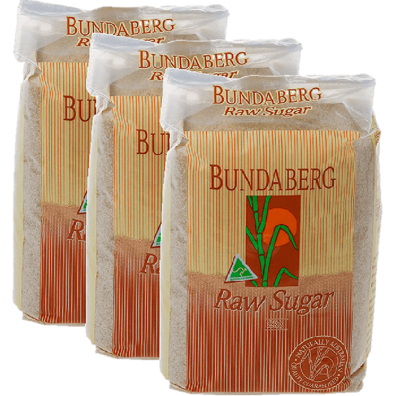 3 Pack Bundaberg Raw Brown Sugar 2kg Bag Tea Coffee Bulk 7502B (3 Bags) - SuperOffice