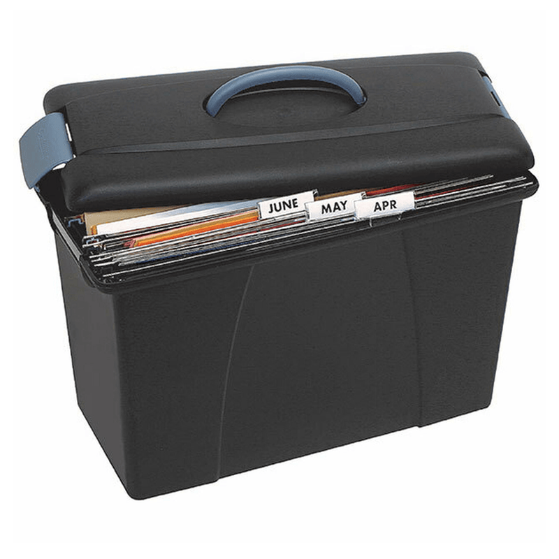 3 Pack Crystalfile Suspension Files Carry Storage Case Box Black 8008602 (3 Pack) - SuperOffice