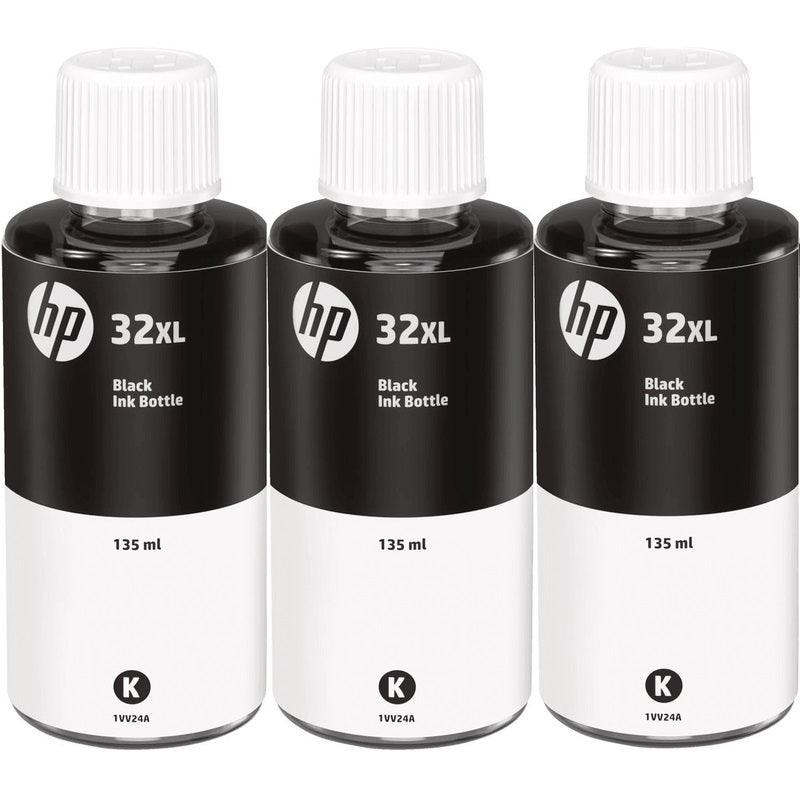 3 Pack HP 32XL Printer Liquid Ink Bottle High Yield Black 1VV24AA (3 Pack) - SuperOffice